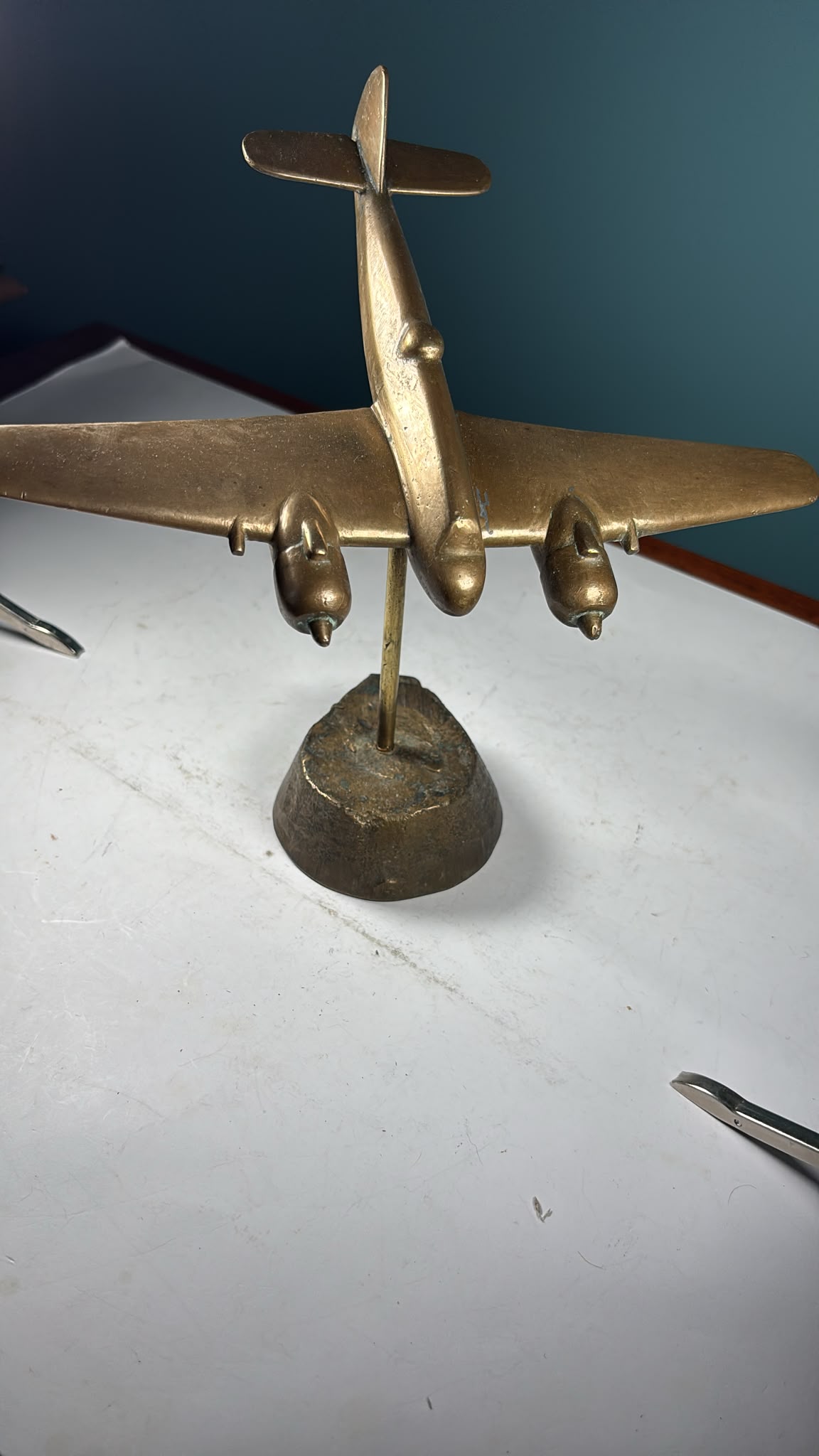 Image of Bristol Blenheim Mk1 light bomber made from solid brass