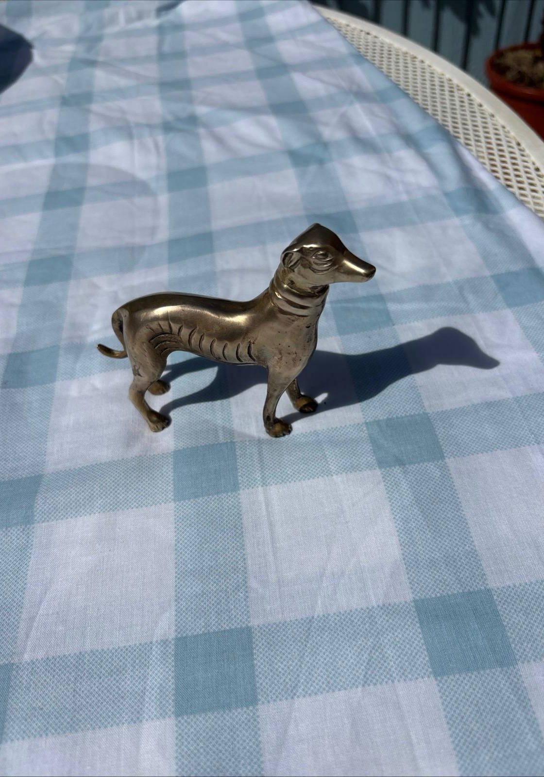 Image of Vintage Brass Model Of A Greyhound