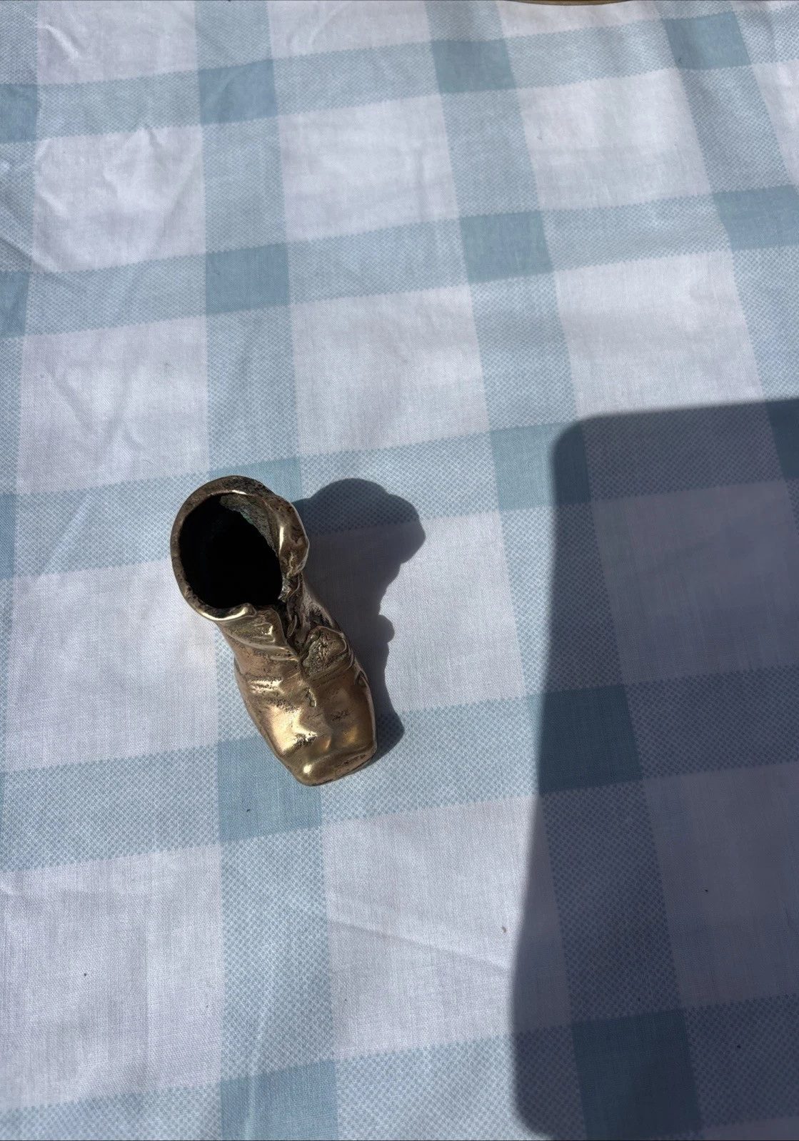 Image of Vintage Model Of An Old Boot In Solid Brass