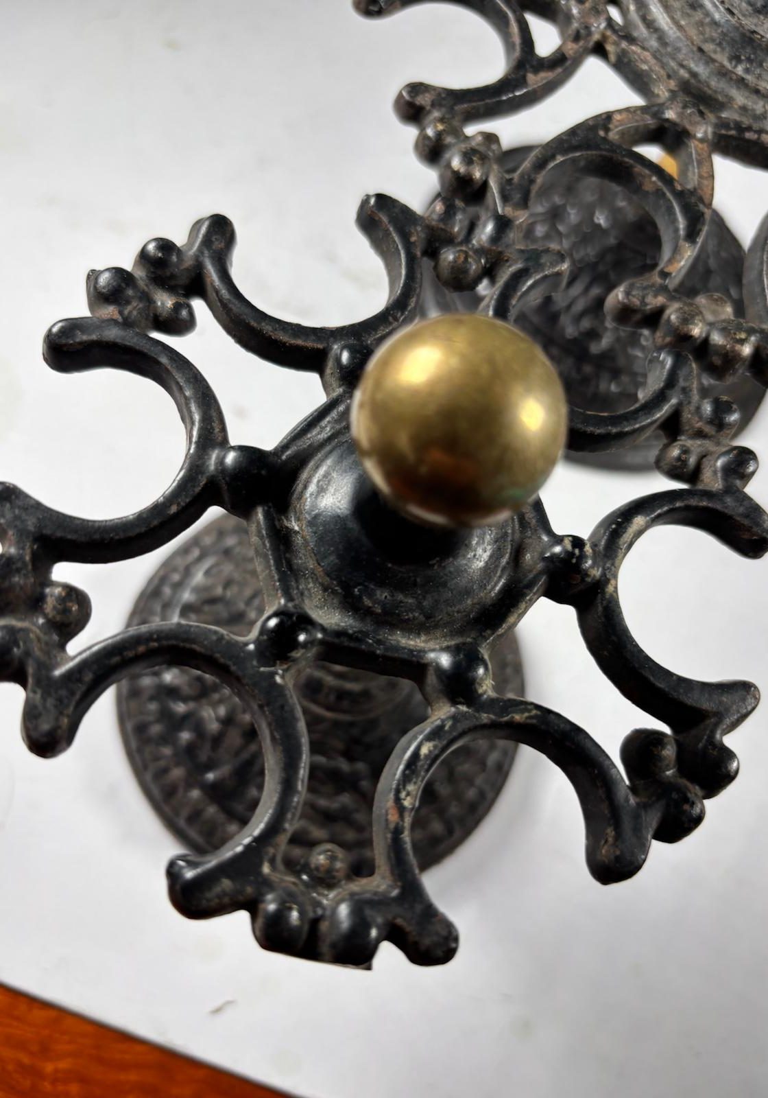 Image of 2 vintage desktop stamp holders made of cast iron