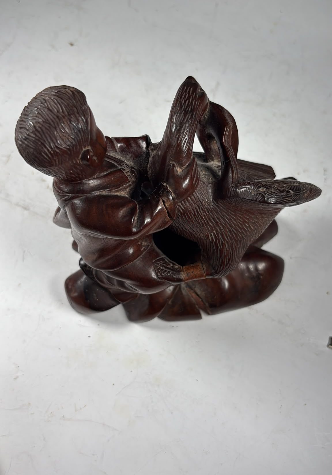 Image of Japanese carved hardwood from approximately 1900