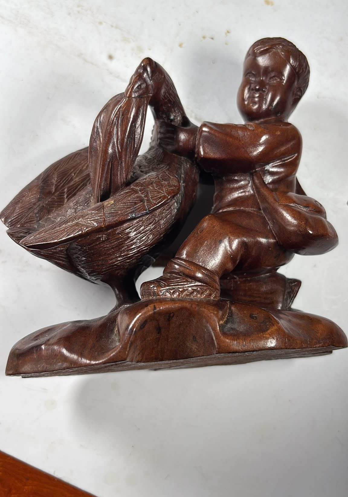 Image of Japanese carved hardwood from approximately 1900