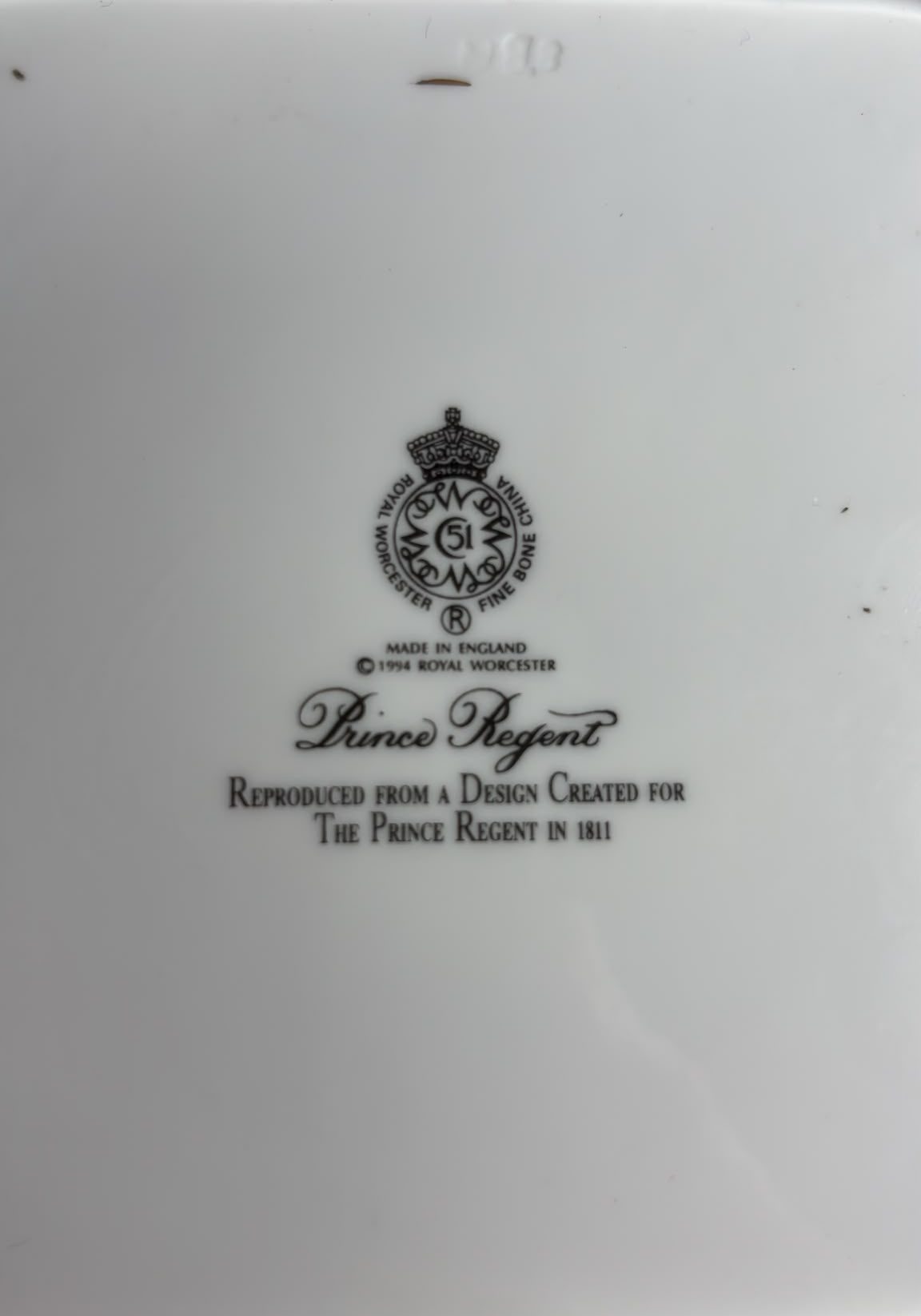 Reverse Of Royal Worcester Cake Plate