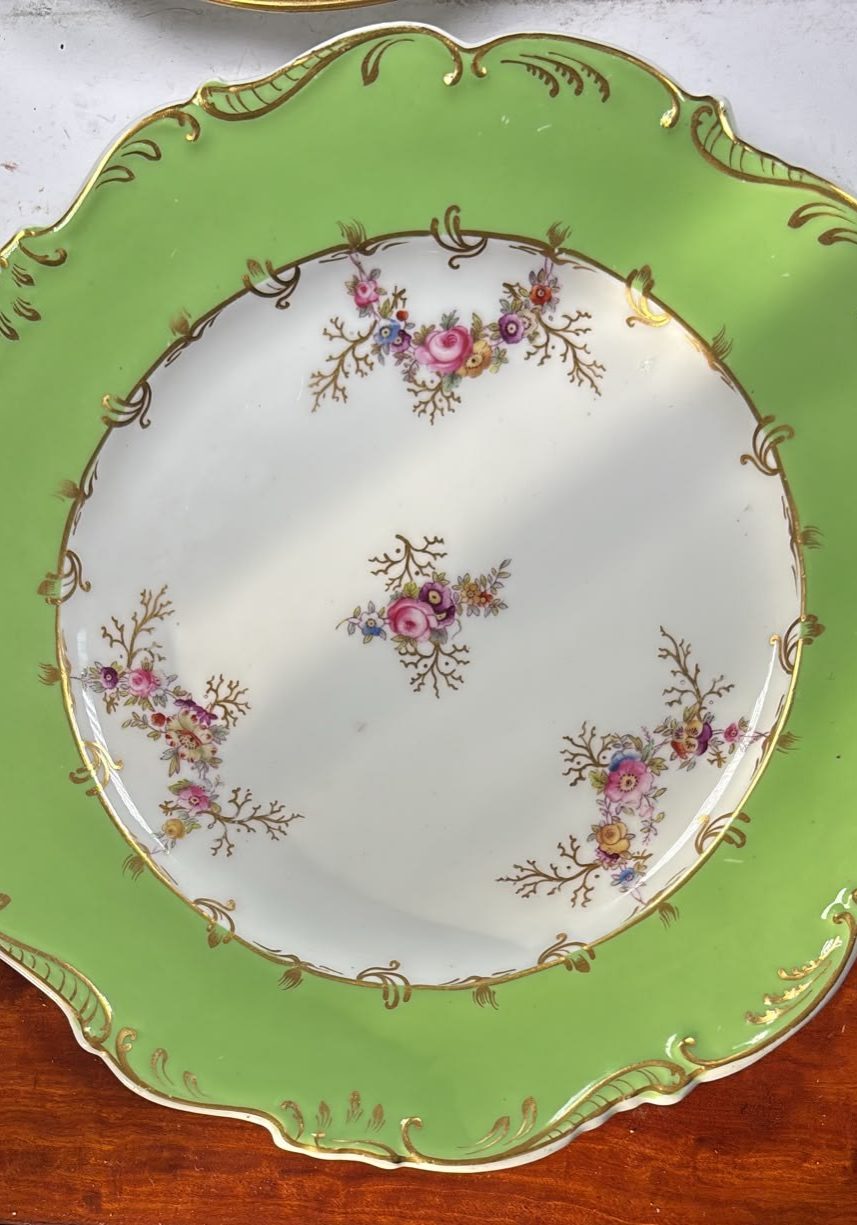 Image of one of Two Coalport antique plates from 1828