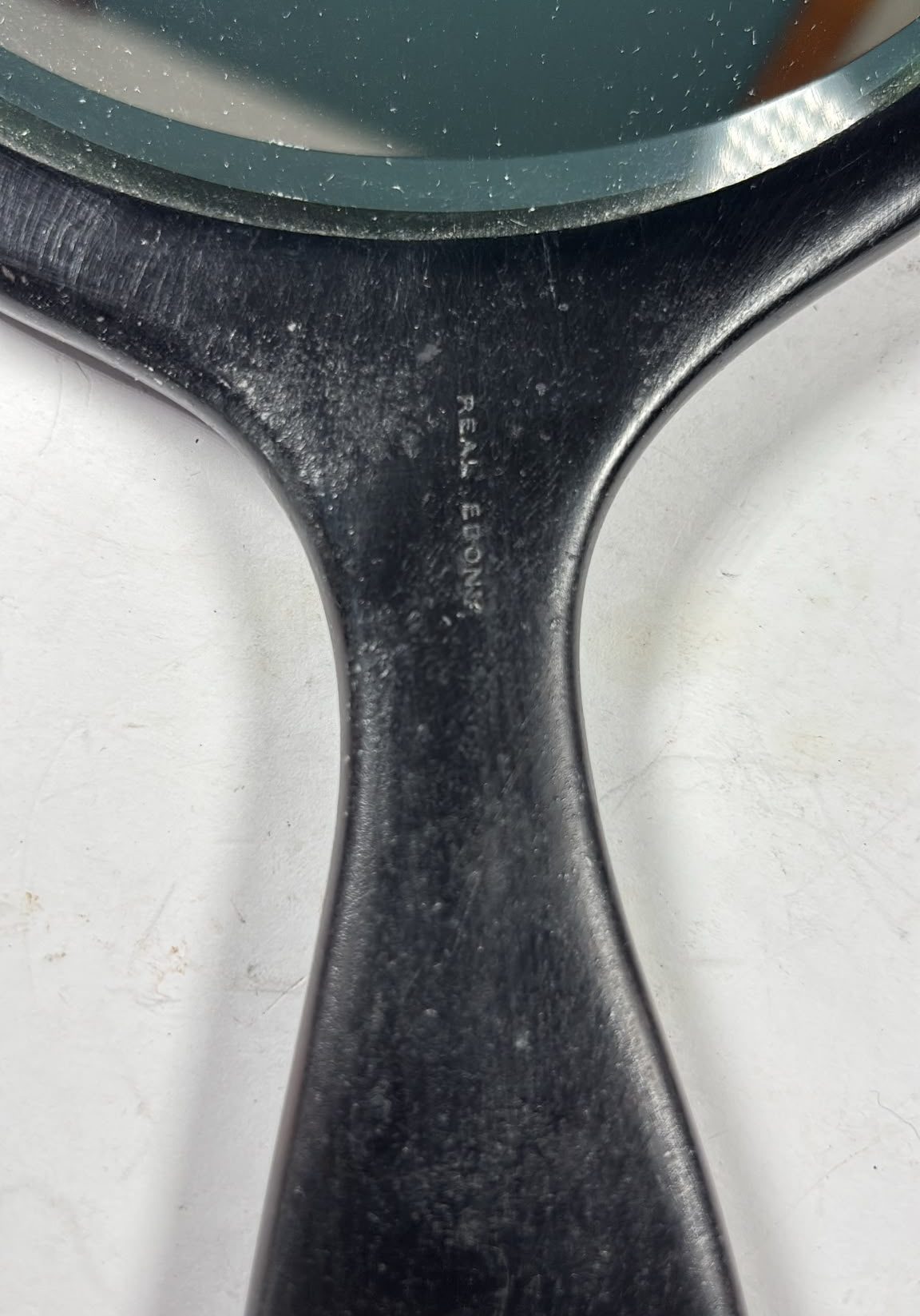 Image of Real Ebony framed hand mirror from approx 1900