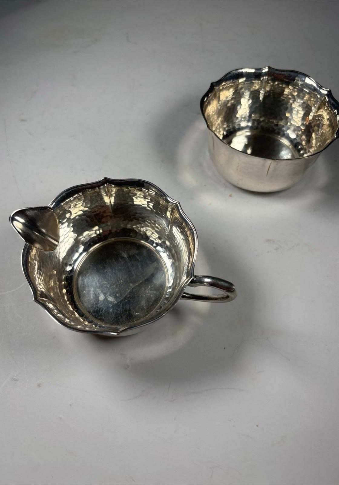 Image of Antique WMF Art Nouveau Set Of Milk And Sugar Bowls