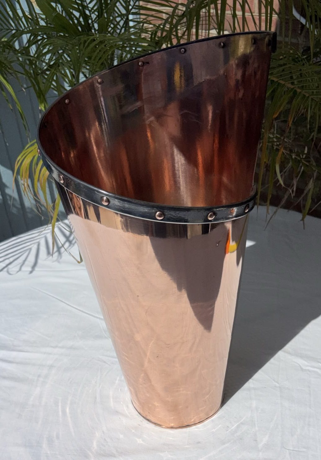 Image of Multi-use container fashioned from copper