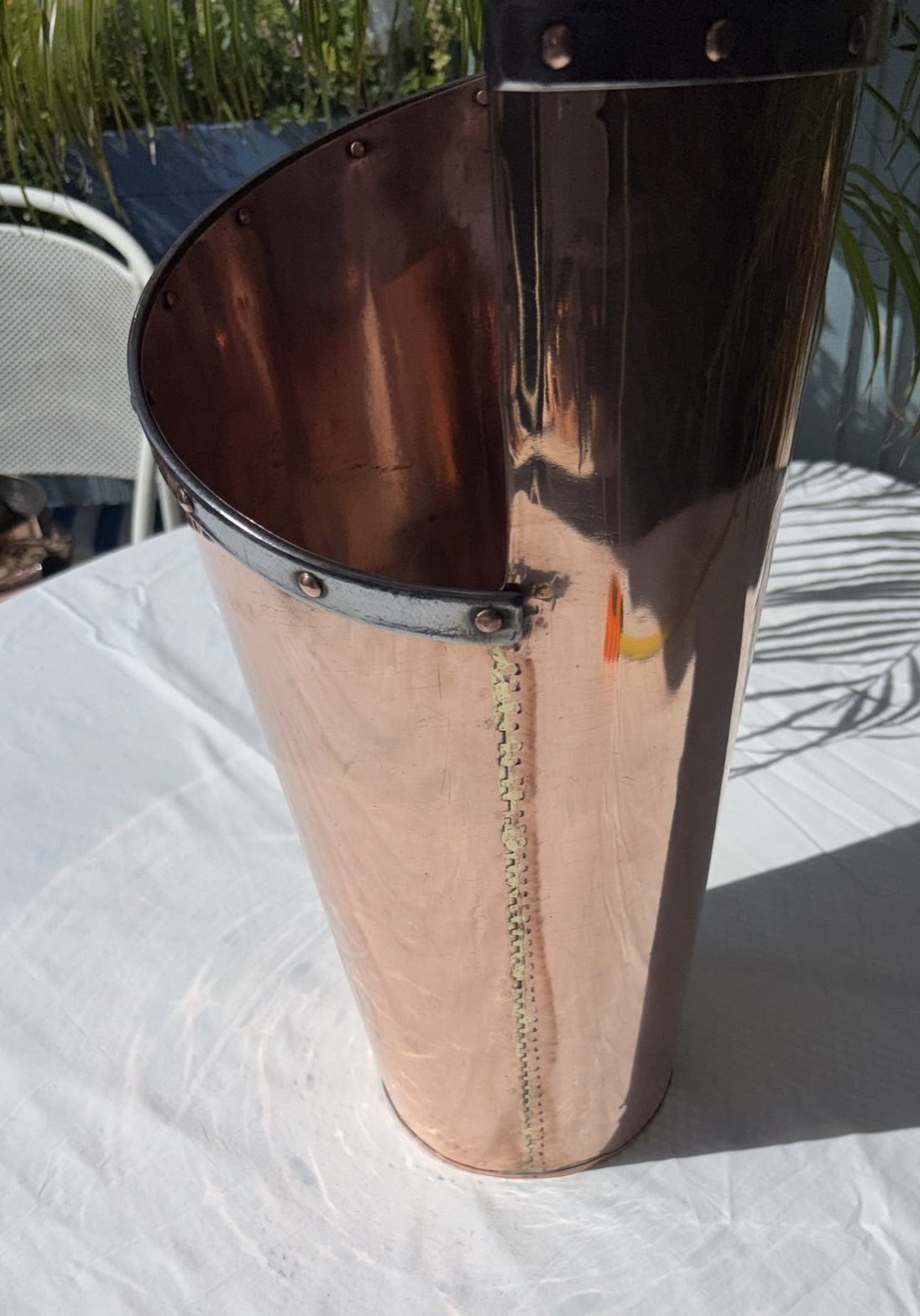 Image of Multi-use container fashioned from copper