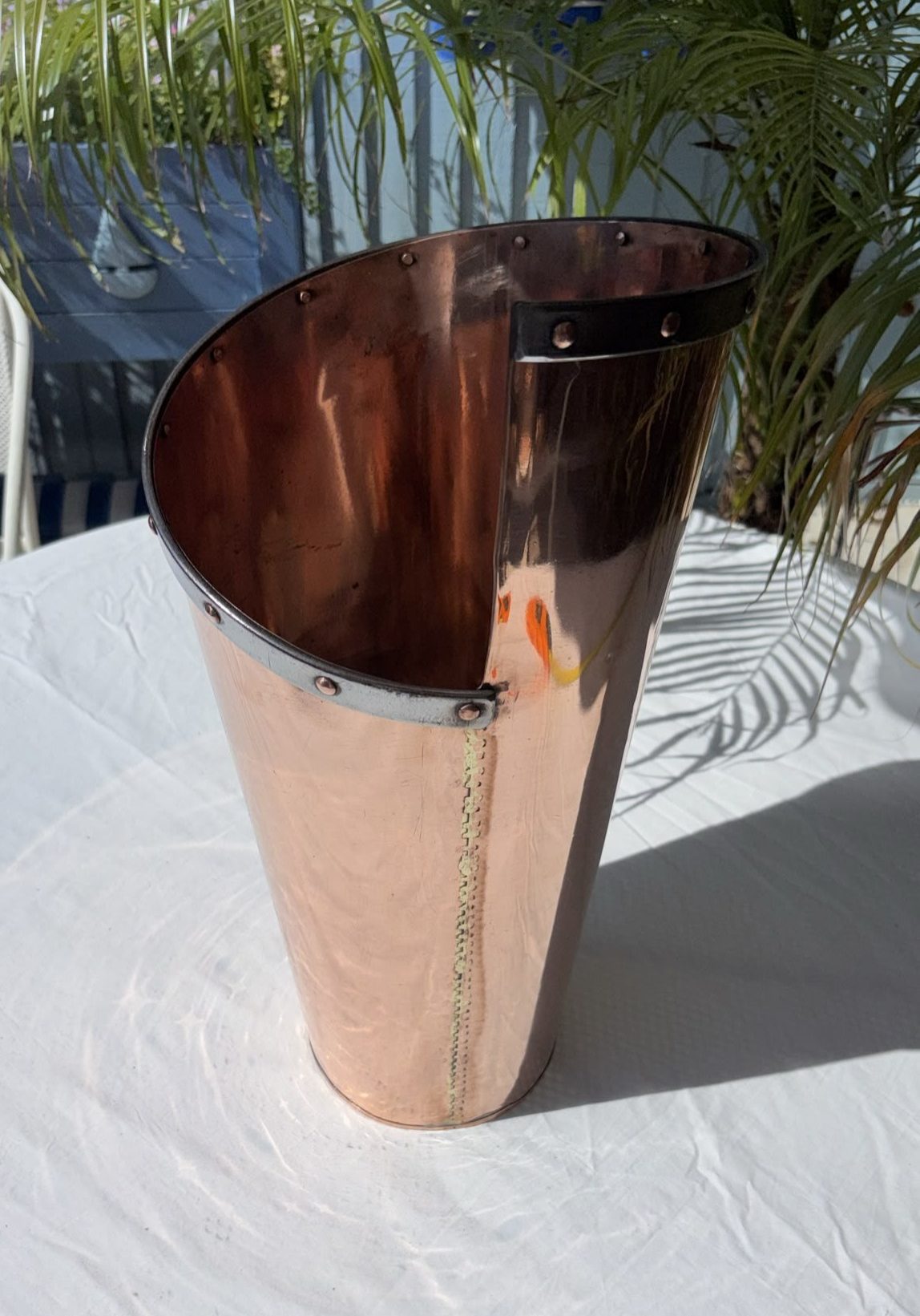 Image of Multi-use container fashioned from copper