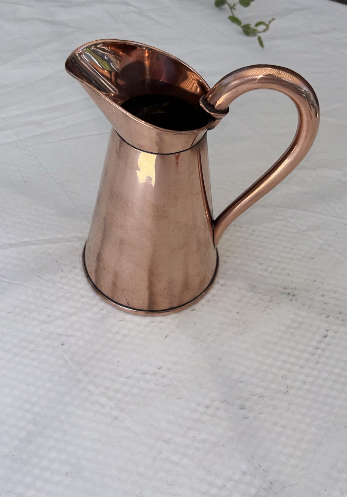 Image of one-litre copper jug from the famous Gebruder Bing manufactury in Germany