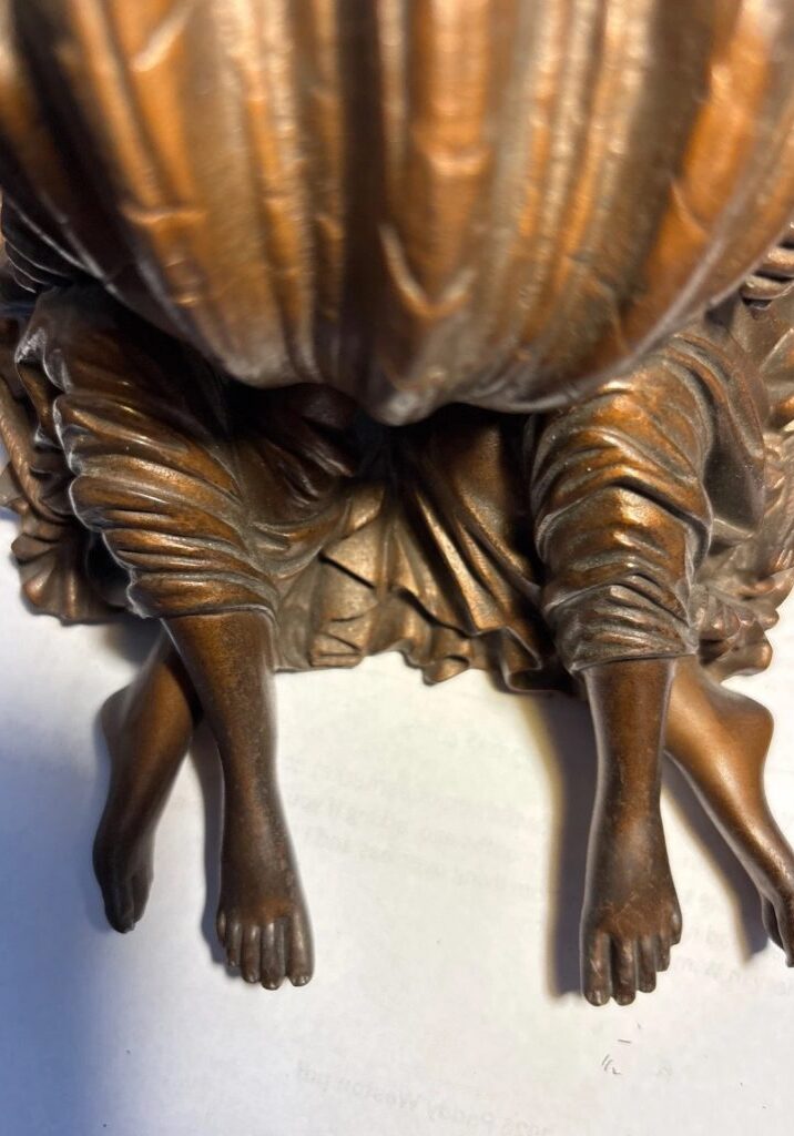 Image of 2 Antique Bronze Angels