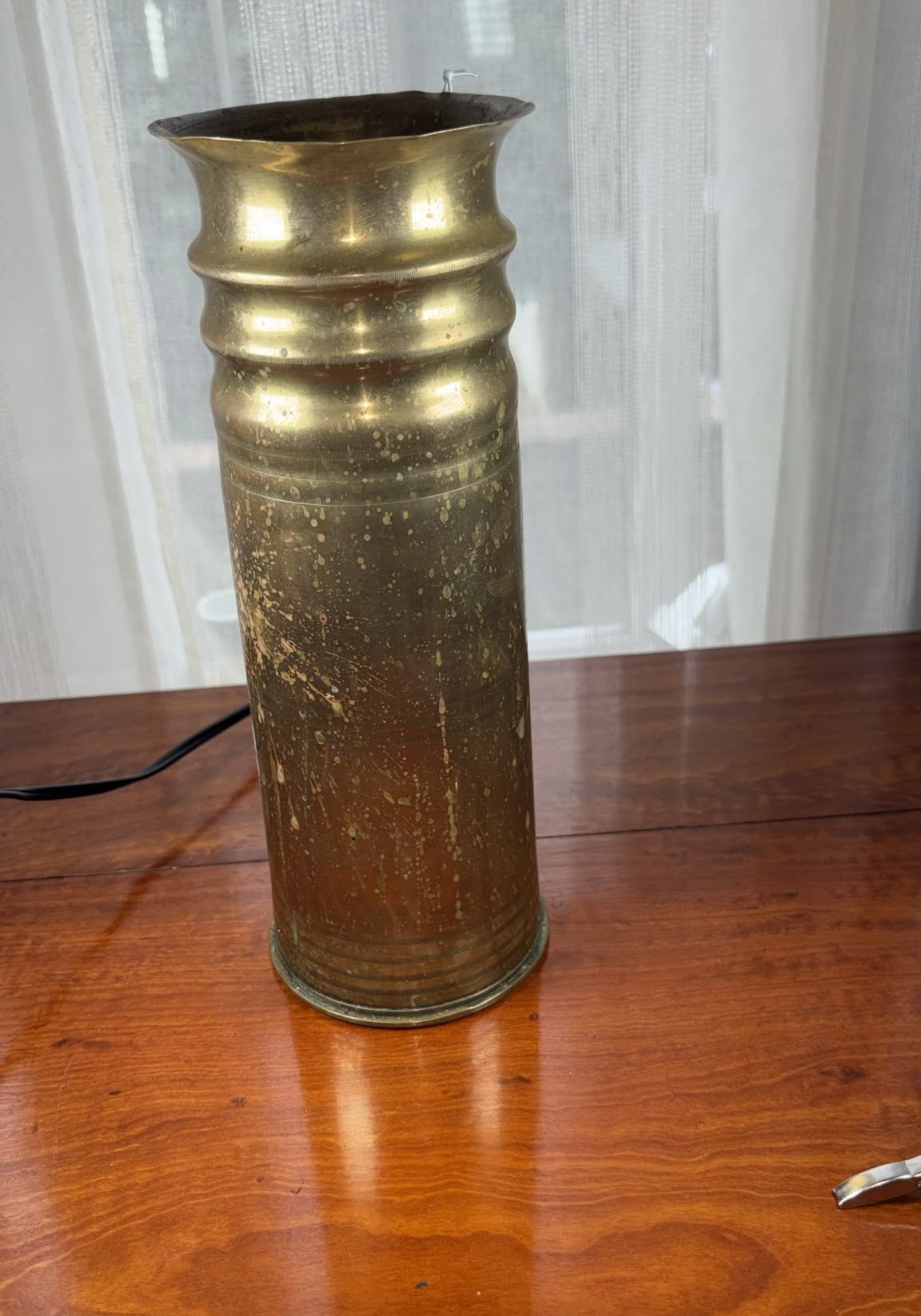 Image of A Wartime brass vase