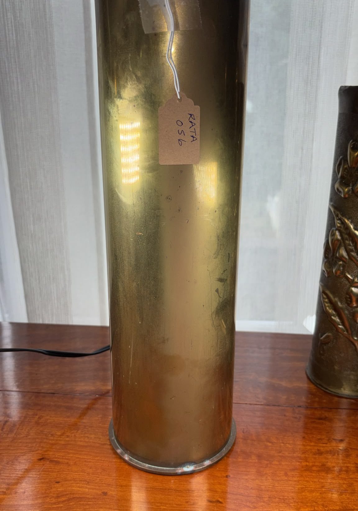 Image of brass vase from a shell casing of 1944