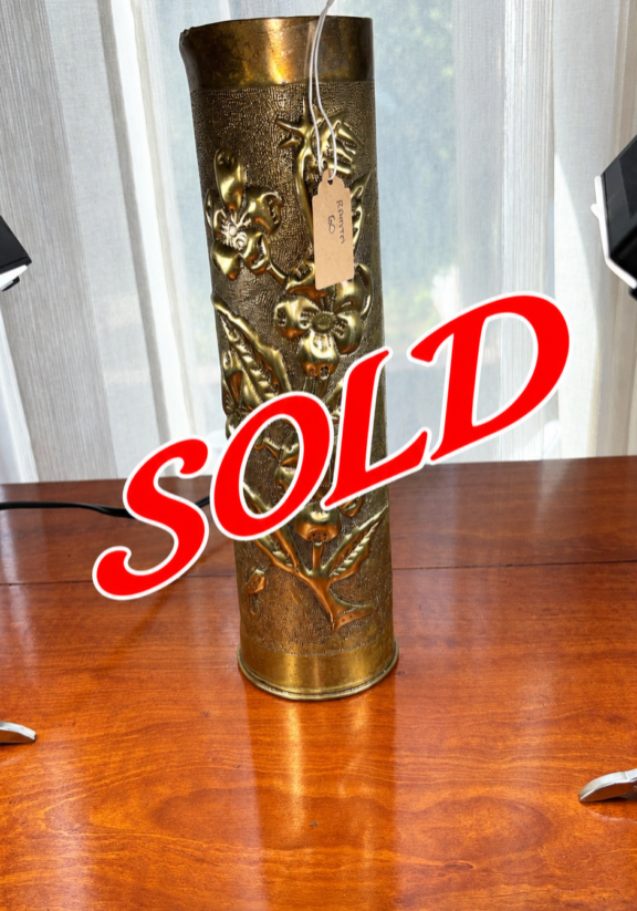 SOLD Image of A brass vase from a shell case in WW1